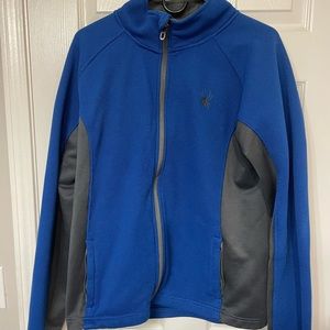 Mens Blue Spyder Full Zip Jacket